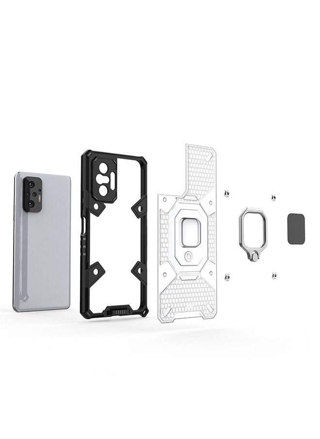 Generic - Xiaomi Redmi Note 10 Pro 4G Case Cover with Magnetic Car Holder Kickstand Protector Back Accessories Anti-Scratch Shockproof Back Cover - Image 1
