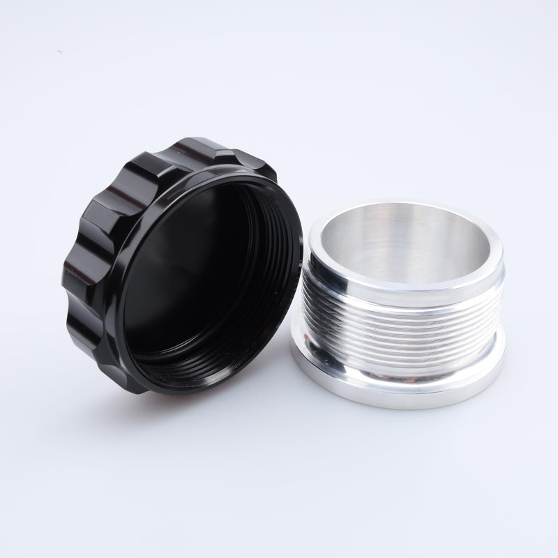 AC PERFORMANCE 1538mm Aluminium Alloy Weld On Bung Filler Neck Oil Fuel Water Tank with Cap AN24 Male Thread Natural Reservoir Cap - Image 2
