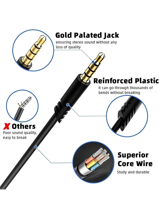 erorex Replacement Audio Aux Cord For Astro A10 A40 A30 A40Tr A50 Ofc 3D Stereo Headsets Cord Adjustable Volume Detachable Audio Cable With Pvc Sheath - Image 5