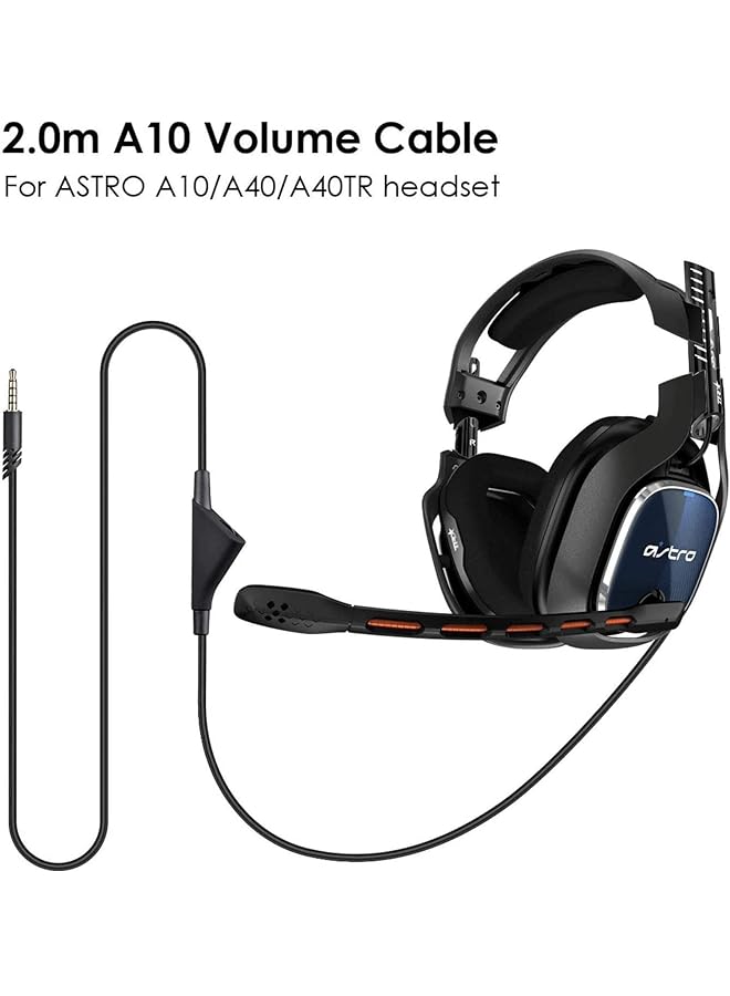 erorex Replacement Audio Aux Cord For Astro A10 A40 A30 A40Tr A50 Ofc 3D Stereo Headsets Cord Adjustable Volume Detachable Audio Cable With Pvc Sheath - Image 4