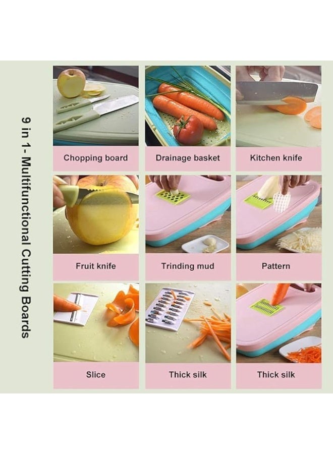 MHR Multifunction Vegetable Slicer & Cutter Board 7-in-1 Kitchen Chopper with Mandoline, Grater, Egg Slicer, Julienne, Dicer & Storage Tray Safe & Durable Food Prep Tool - Image 5