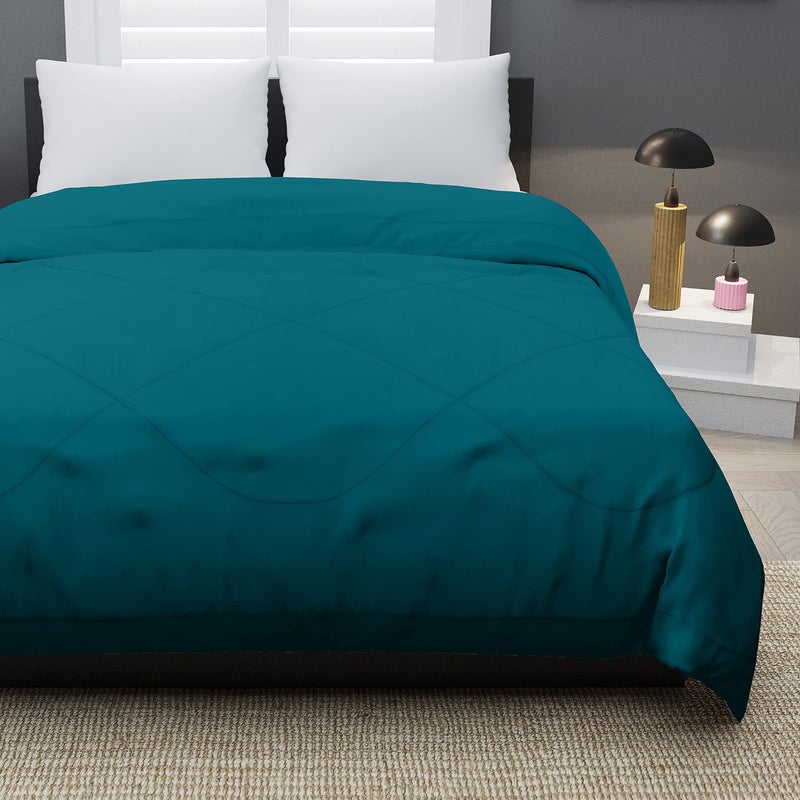 KEA Microfibre Reversible Double Bed King Size Comforter/Duvet for All Weather (Teal Blue, 250GSM)|Comforter Double - Image 5