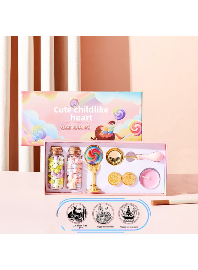 BLOT Fire Paint Seal Full Set Of Source Manufacturers Envelope Sealing Wax Creative Star Fire Paint Wax Grain Set - Image 1