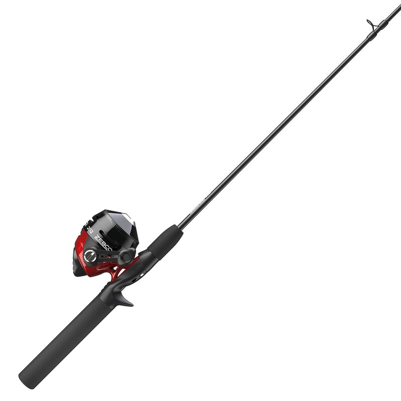 Zebco 202 Spincast Reel and Fishing Rod Combo, 5-Foot 6-Inch 2-Piece Fishing Pole, Size 30 Reel, Right-Hand Retrieve, Pre-Spooled with 10-Pound Cajun Line, Black/Red - Image 1