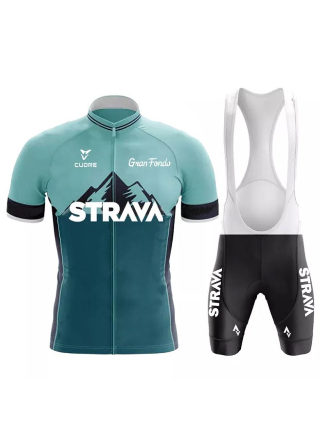 Short-sleeved Suspender Suit Quick-drying Outdoor Road Bike Cycling Clothing Summer Cycling Clothing Team Version Cycling Clothing