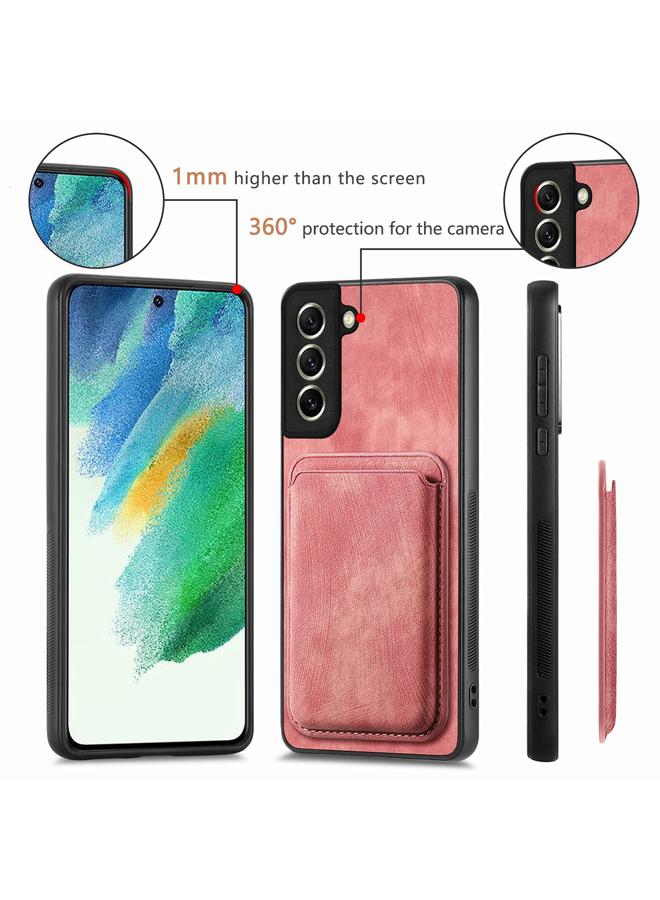 اس-توب جراب لهاتف Samsung Galaxy S21 FE 5G جراب جلدي عتيق مع حقيبة بطاقات مغناطيسية للهاتف - Image 4