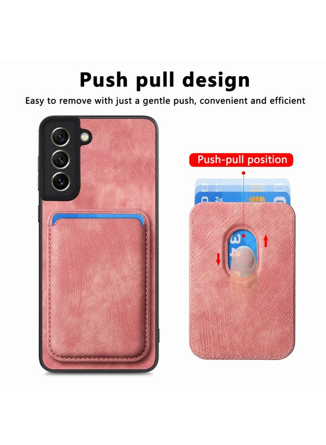 اس-توب جراب لهاتف Samsung Galaxy S21 FE 5G جراب جلدي عتيق مع حقيبة بطاقات مغناطيسية للهاتف - Image 2