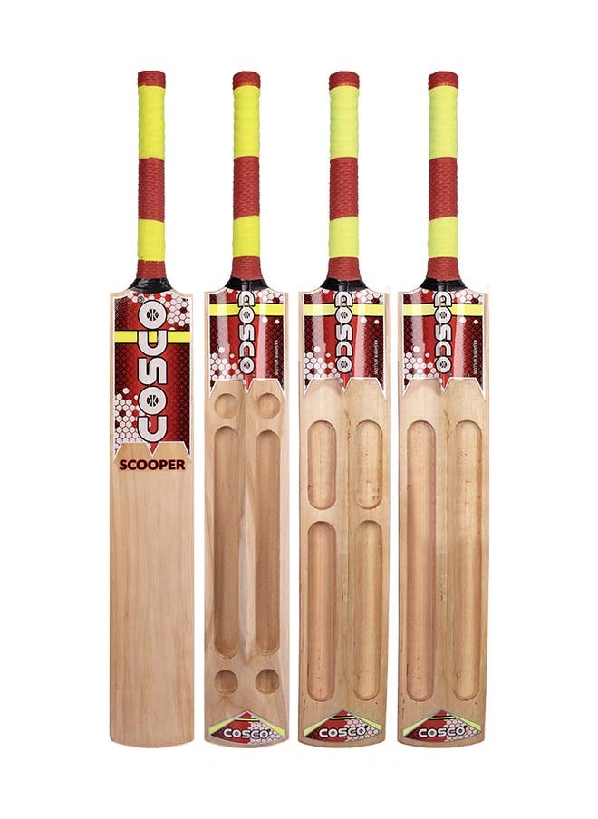 COSCO Scooper Kashmir Willow Tennis Ball Cricket Bat With Scoop - Size: Full  - Image 1