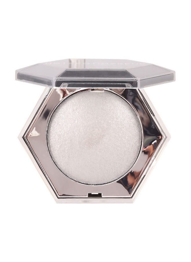 AMY'S DIARY Pearl White Shimmer Glitter Highlighter Highlight Makeup Contour Powder,Silver Face Highlighter, Highlighter+Makeup Iluminadores Illuminator Make Up (Shiny Silver)  - Image 2