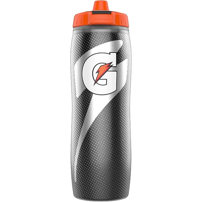 Gatorade Insulated Plastic Squeeze Bottle For Sports, Black, 30oz - Image 1