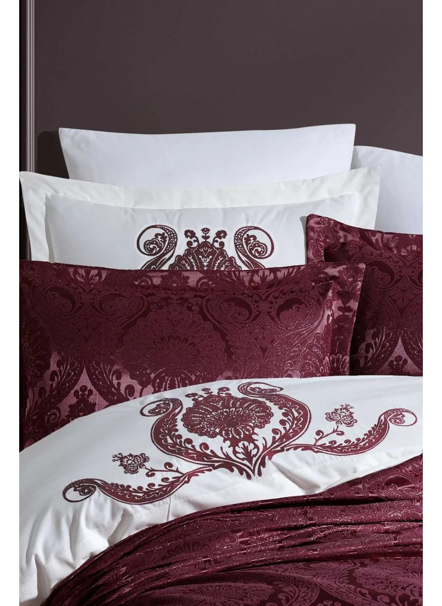 Elart cotton Duvet Cover Chenille Bedspread Set 9 Pieces Enora Plum