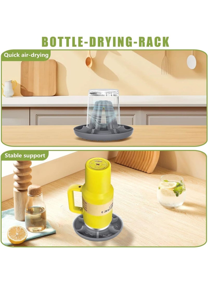 SOLARAE Bottle Drying Rack For Stanley Cup Accessories, 2 Pack Air Convection Fast Drying Bottle Rack, Soft Silicone Bottle Rack Dryer, Suitable For Multiple Container Sizes - Image 3