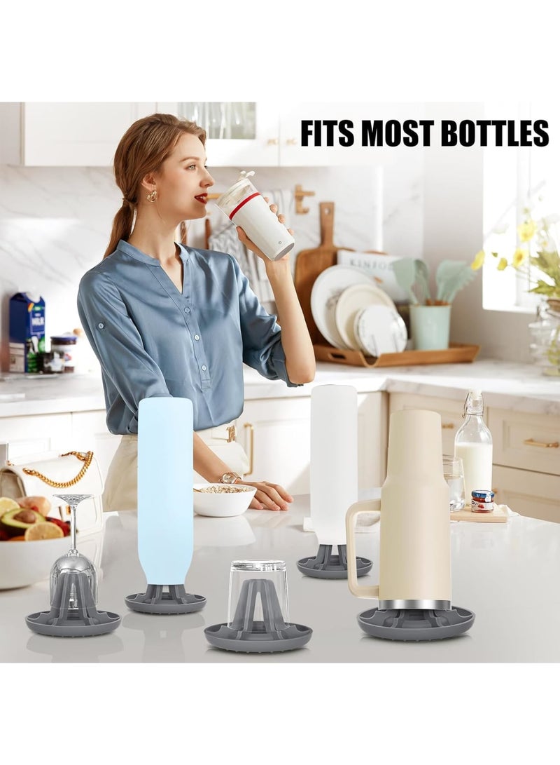 SOLARAE Bottle Drying Rack For Stanley Cup Accessories, 2 Pack Air Convection Fast Drying Bottle Rack, Soft Silicone Bottle Rack Dryer, Suitable For Multiple Container Sizes - Image 5