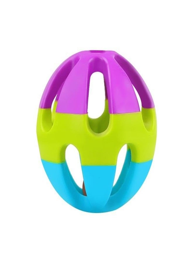 WsjiaboFux Colorful Dog Toys for Medium to Large Breed Dogs Hollow Ball with Bell Inside Interactive Plastic for Relieving Boredom，Toys，Dog Toy Balls - Image 1