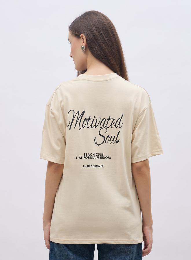 Styli Slogan Print Short Sleeve Oversized T-Shirt - Image 5