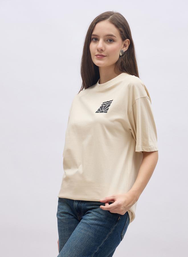 Styli Slogan Print Short Sleeve Oversized T-Shirt - Image 3
