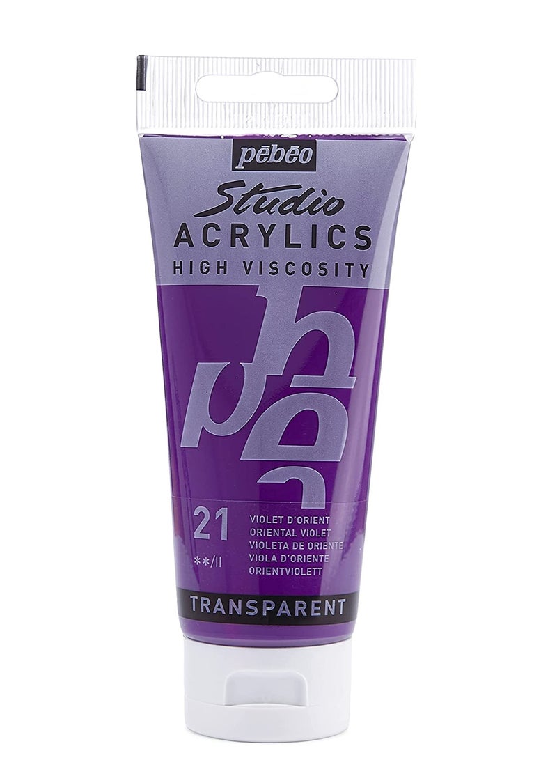 PEBEO STUDIO ACRYLICS HIGH VISCOSITY 100 ML ORIENTAL VIOLET 21 - Image 1
