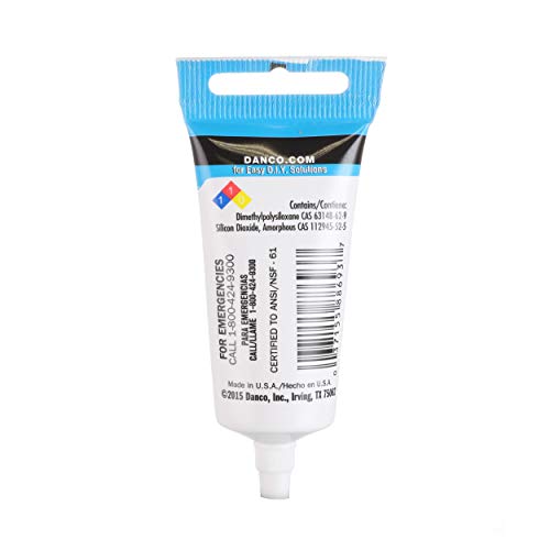 DANCO Waterproof Silicone Faucet Grease | Silicone Sealant | Plumbers valve Grease for O-rings | 0.5 oz. | 1-Pack (88693) - Image 4