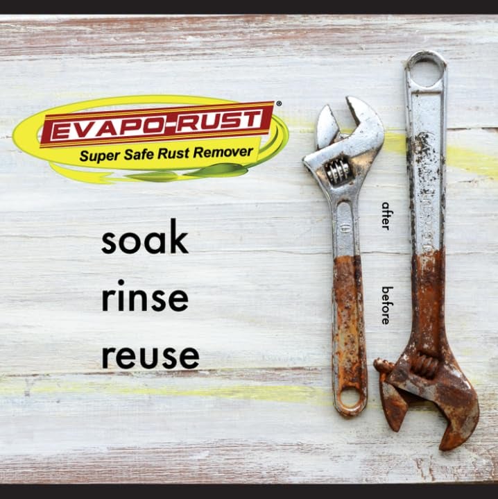 Evapo-Rust CRC Evapo-Rust, Heavy-Duty Rust Remover, Reusable, Acid-Free, Non-Corrosive, Water-based, 32 oz, Removes Rust to Bare Metal - Image 2