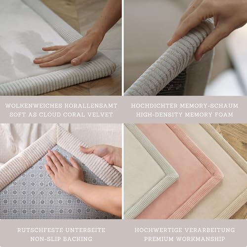 Hakuna Matte CloudSoft Baby Play Mat for Floor 47 x 67 Dinosaur Balloons – Coral Velvet Memory Foam Rug for Crawling Cozy Play – Non-Slip, Water-Resistant, Easy-Care Tummy Time Mat Playmat for Playpen - Image 3