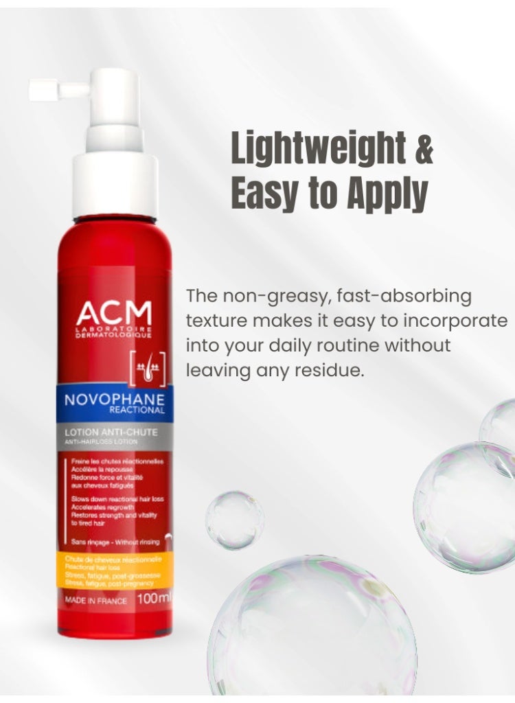 ACM Laboratoire dermatologique Hair Loss Control – ACM Novophane Reactional Anti-Hair Loss Lotion 100ml (Pack of 2) for Sudden, Seasonal & Stress-Related Shedding - Image 5