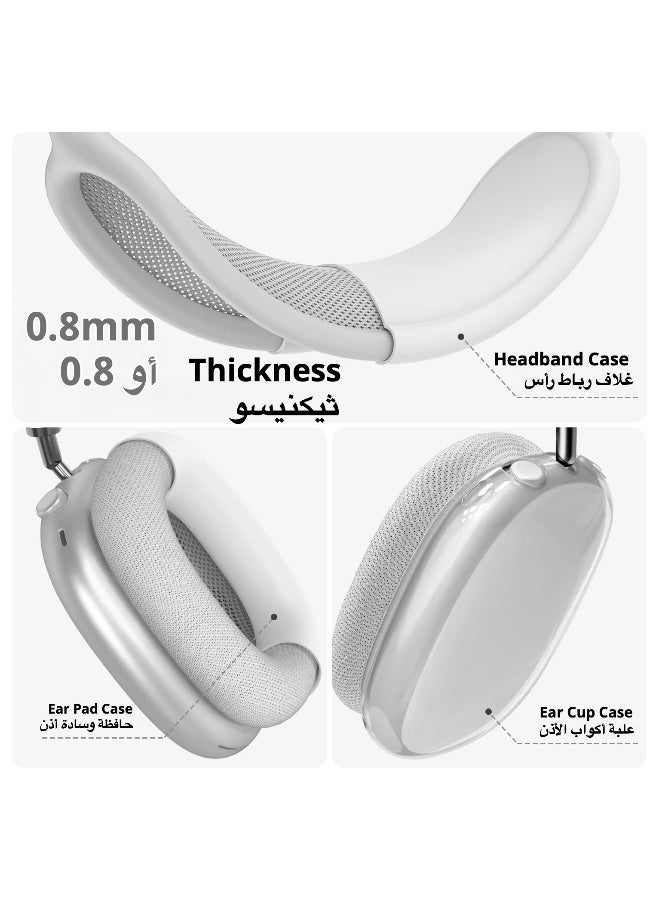 linkship Silicone Headphone Case ,Pertain For AirPods Max Headphones, Anti Scratch，Sweat Proof,3 in 1 Ear Pad Covers/Ear Cups Cover/Headband Cover - Image 2