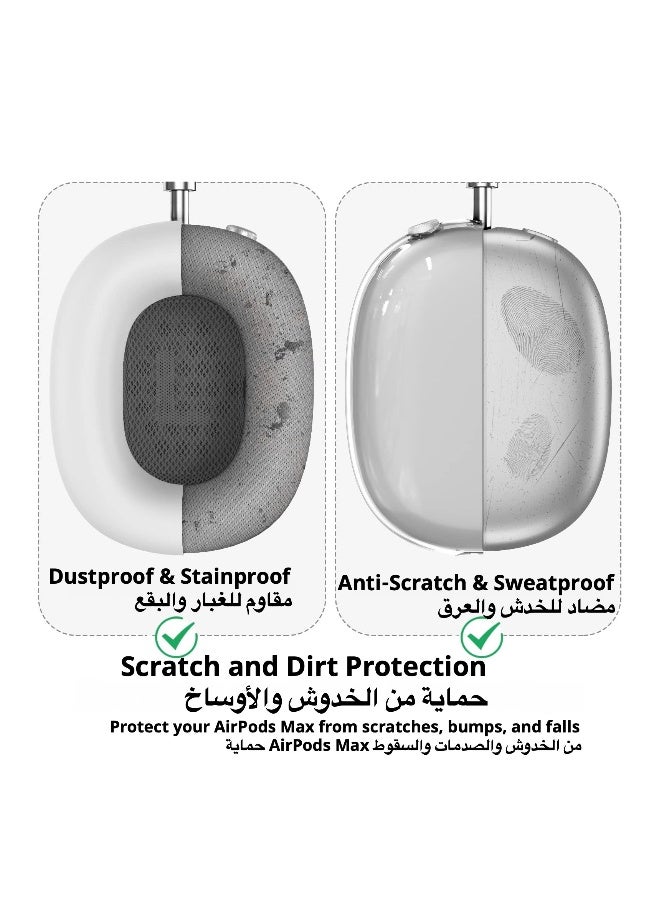 linkship Silicone Headphone Case ,Pertain For AirPods Max Headphones, Anti Scratch，Sweat Proof,3 in 1 Ear Pad Covers/Ear Cups Cover/Headband Cover - Image 4