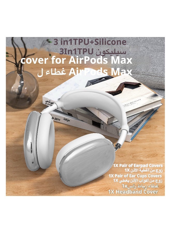 linkship Silicone Headphone Case ,Pertain For AirPods Max Headphones, Anti Scratch，Sweat Proof,3 in 1 Ear Pad Covers/Ear Cups Cover/Headband Cover - Image 3