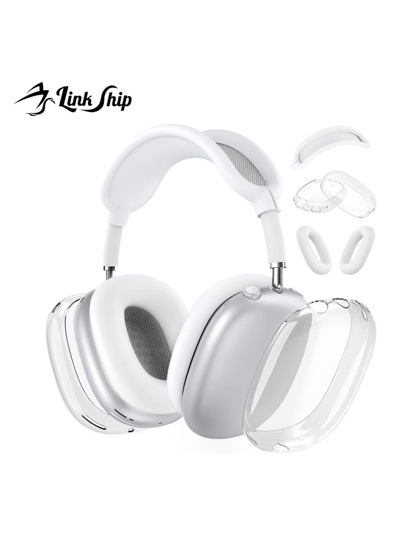 linkship Silicone Headphone Case ,Pertain For AirPods Max Headphones, Anti Scratch，Sweat Proof,3 in 1 Ear Pad Covers/Ear Cups Cover/Headband Cover - Image 1