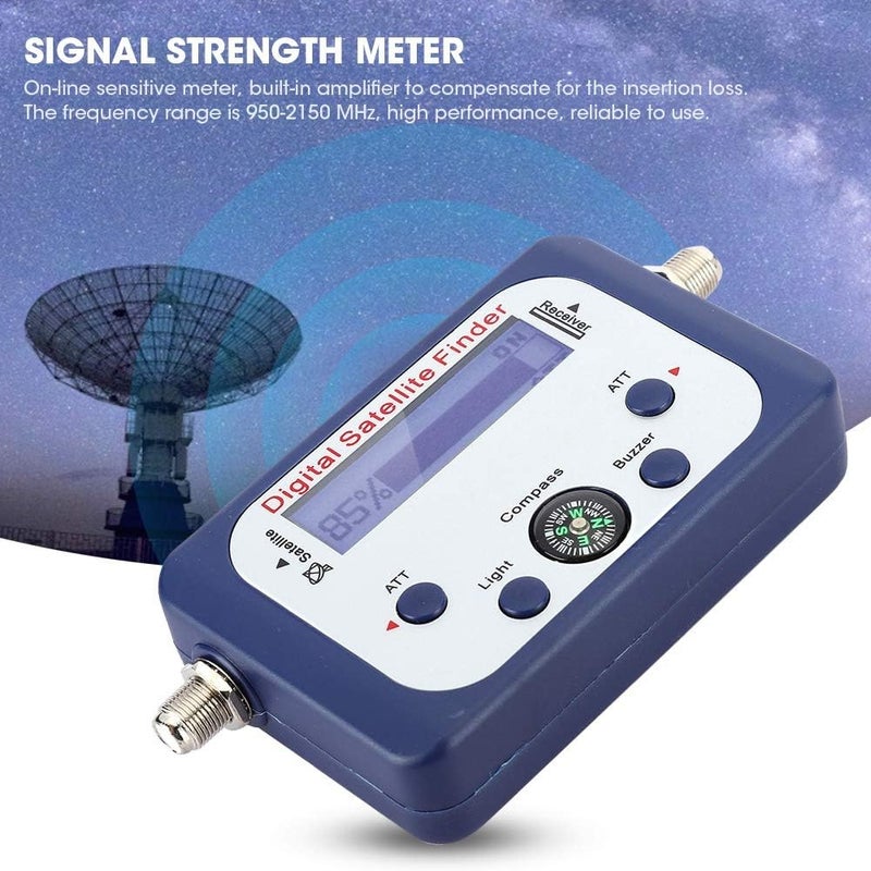 Digital Satellite Finder, 950-2150MHz Satellite Finder Meter with LCD Display Screen with Electronic Buzzer and Backlight - Image 2