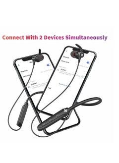 2 Wireless Bluetooth In-Ear Neckband Headset with Mic (Black) – Premium Sound, 12 Hours Playtime, Comfortable Fit, Sweat-Proof, Bluetooth 5.0 Connectivity for Music, Sports & Calls – Compatible with iOS & Android Devices - pzsku/Z14217D60A0030E9F9117Z/45/_/1739964962/82ba5b74-c477-4c65-9f24-00482c4469c0