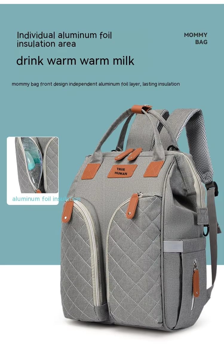 TRUE HUMAN Designer Ultra Premium Multipurpose Diaper Bag, Baby Bags, Anti Theft, Maternity Bag, Baby shower gift, Nappy Bag Mothers Bags - Image 5