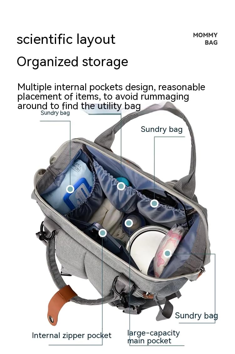 TRUE HUMAN Designer Ultra Premium Multipurpose Diaper Bag, Baby Bags, Anti Theft, Maternity Bag, Baby shower gift, Nappy Bag Mothers Bags - Image 4