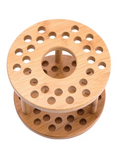 J JACKCUBE DESIGN J JACKCUBE DESIGN 360 Rotating Paint Brush Holder Bamboo Watercolor Artist Brush Water Coloring Organizer Display Stand Tray Rack with 27 Holes and 1 Big Hole – MK441A  - Image 4