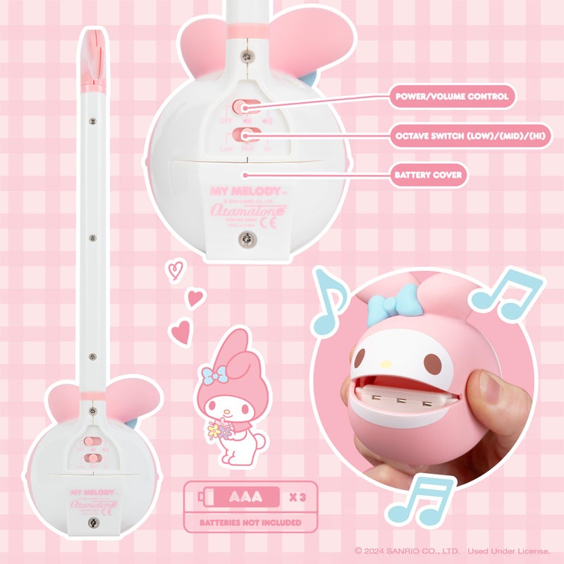 Otamatone Sanrio My Melody Electronic Portable Music Instrument/Synthesizer Toy From Japan By Maywa Denki (Officially Licensed Hello Kitty And Friends) [English Instructions] - Image 4