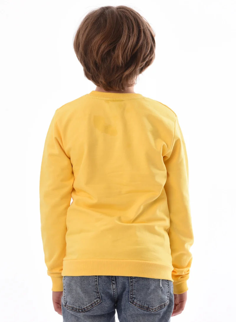 URBASY Urbasy Kids 100% Cotton Full Sleeves Sweatshirt  - Yellow
