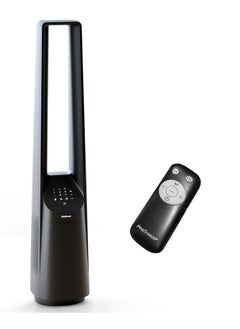 Pro Breeze 40 inch Bladeless Tower Fan with DC Motor - Ultra Quiet Fan with Remote Control, LED Display, 6 Fan Speeds, 5 Operation Modes, 60° Automatic Oscillation & 7H Timer - Black  - Image 1