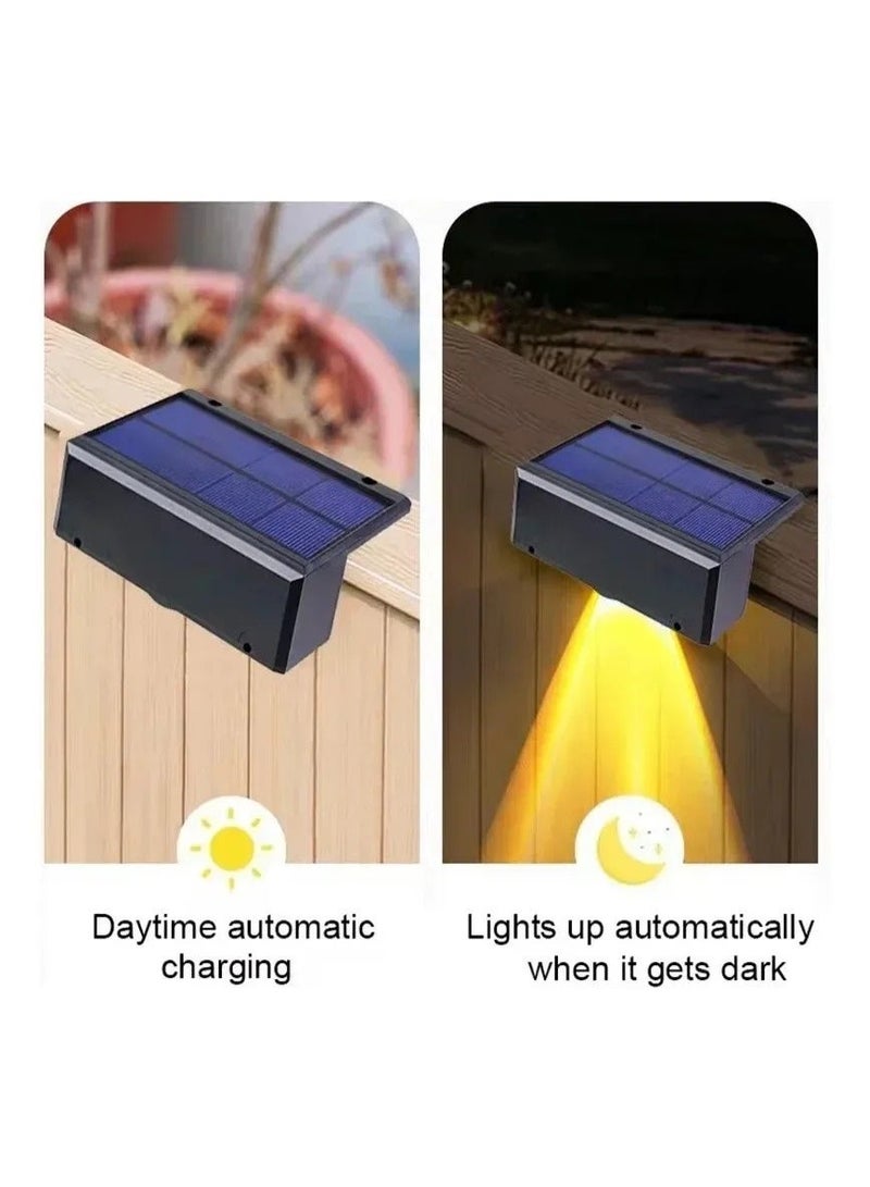 4PCS Solar Outdoor LED Wall Lights, Auto On/Off Dusk to Dawn, Waterproof for Patio Garden Deck - Image 4