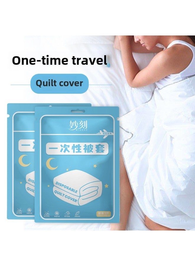 Disposable Bed Sheet Quilt Cover Four-piece Travel Bedding Pillowcase Travel Homestay Hotel Supplies Massage Massage-Color:Disposable Double Sheets - Image 5
