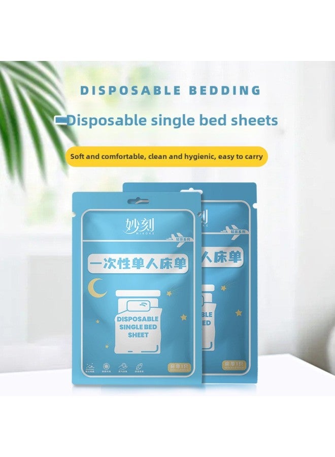 Disposable Bed Sheet Quilt Cover Four-piece Travel Bedding Pillowcase Travel Homestay Hotel Supplies Massage Massage-Color:Disposable Double Sheets - Image 4