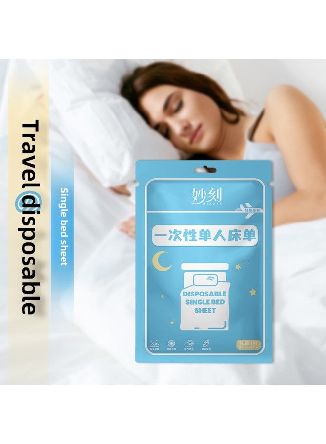 Disposable Bed Sheet Quilt Cover Four-piece Travel Bedding Pillowcase Travel Homestay Hotel Supplies Massage Massage-Color:Disposable Double Sheets - Image 2