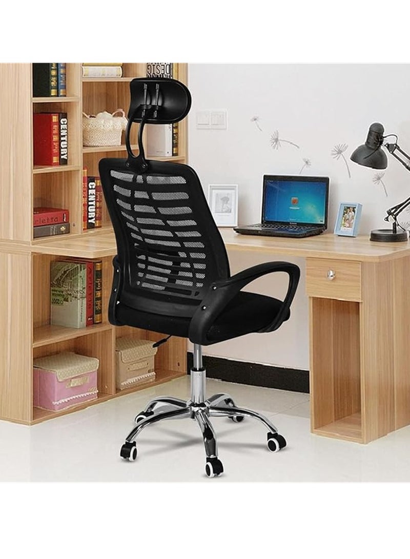 Generic Office Chair Comfortable Rotating Office Chair with Wheels, Black Chair for Studio with Leading Backrest  - Image 2