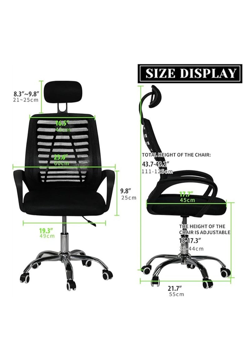 Generic Office Chair Comfortable Rotating Office Chair with Wheels, Black Chair for Studio with Leading Backrest  - Image 4