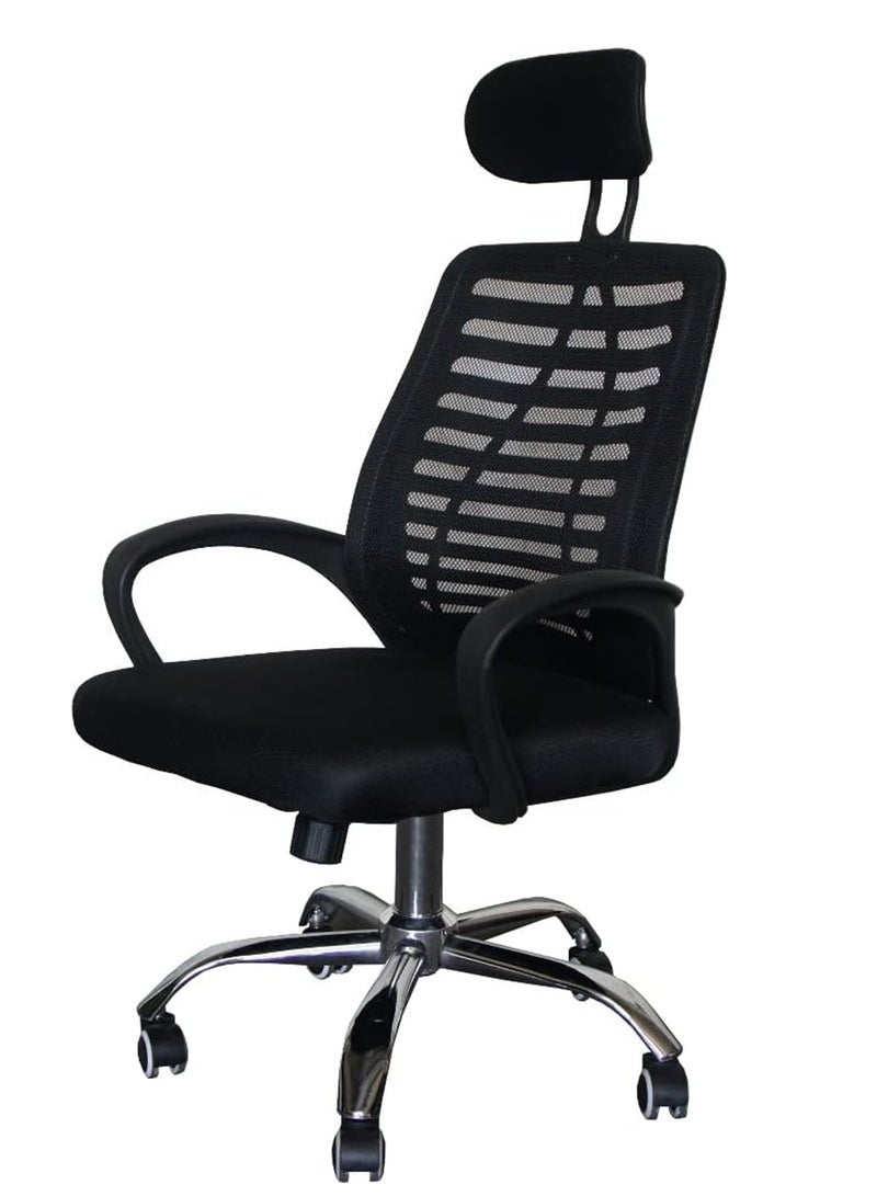 Generic Office Chair Comfortable Rotating Office Chair with Wheels, Black Chair for Studio with Leading Backrest  - Image 3