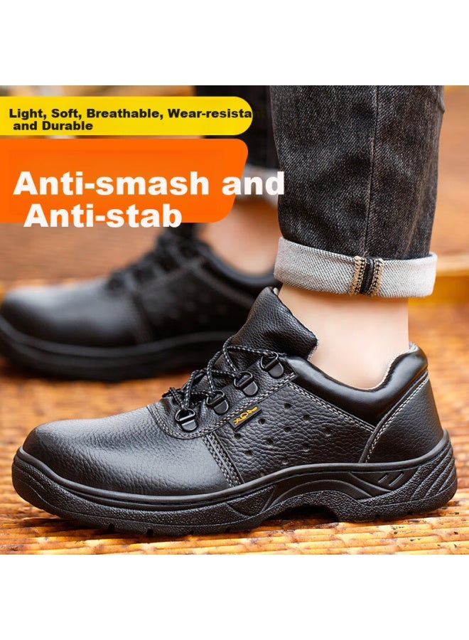 Old housekeeper Old Steward Labor Protection Shoes Men Summer Breathable Steel Toe Smash-Proof Puncture-Proof Waterproof Oil-Resistant Safety Work Functional Shoes 114 44 - Image 4