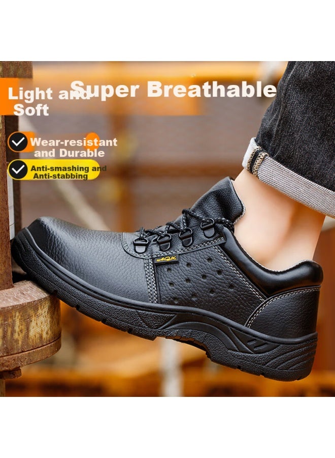 Old housekeeper Old Steward Labor Protection Shoes Men Summer Breathable Steel Toe Smash-Proof Puncture-Proof Waterproof Oil-Resistant Safety Work Functional Shoes 114 44 - Image 5