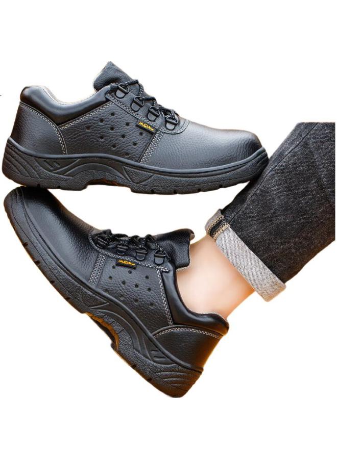 Old housekeeper Old Steward Labor Protection Shoes Men Summer Breathable Steel Toe Smash-Proof Puncture-Proof Waterproof Oil-Resistant Safety Work Functional Shoes 114 44 - Image 1