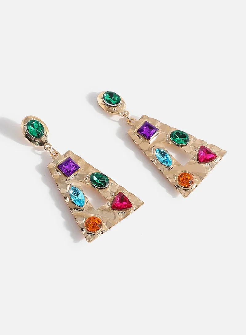 SOHI Stone Statement Artificial Drop Earring Jewellery