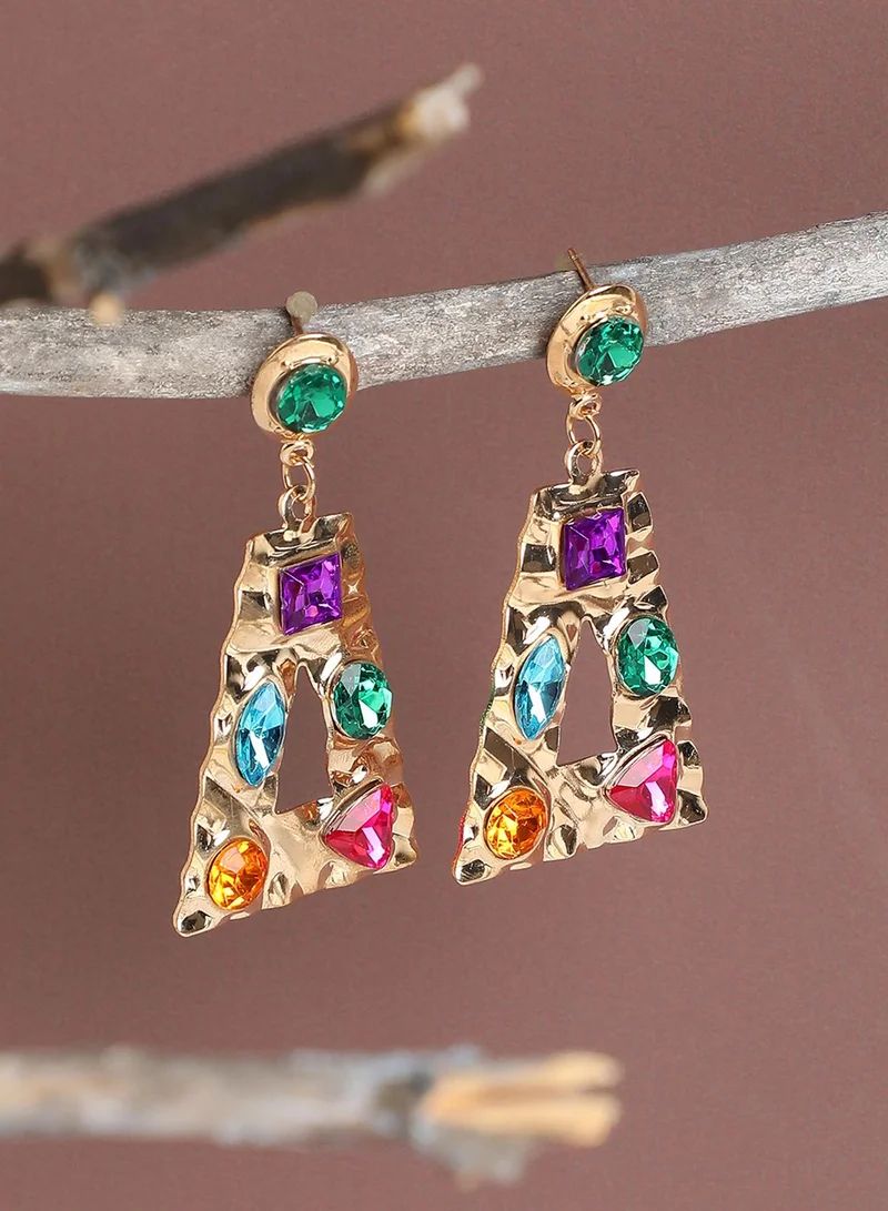 SOHI Stone Statement Artificial Drop Earring Jewellery