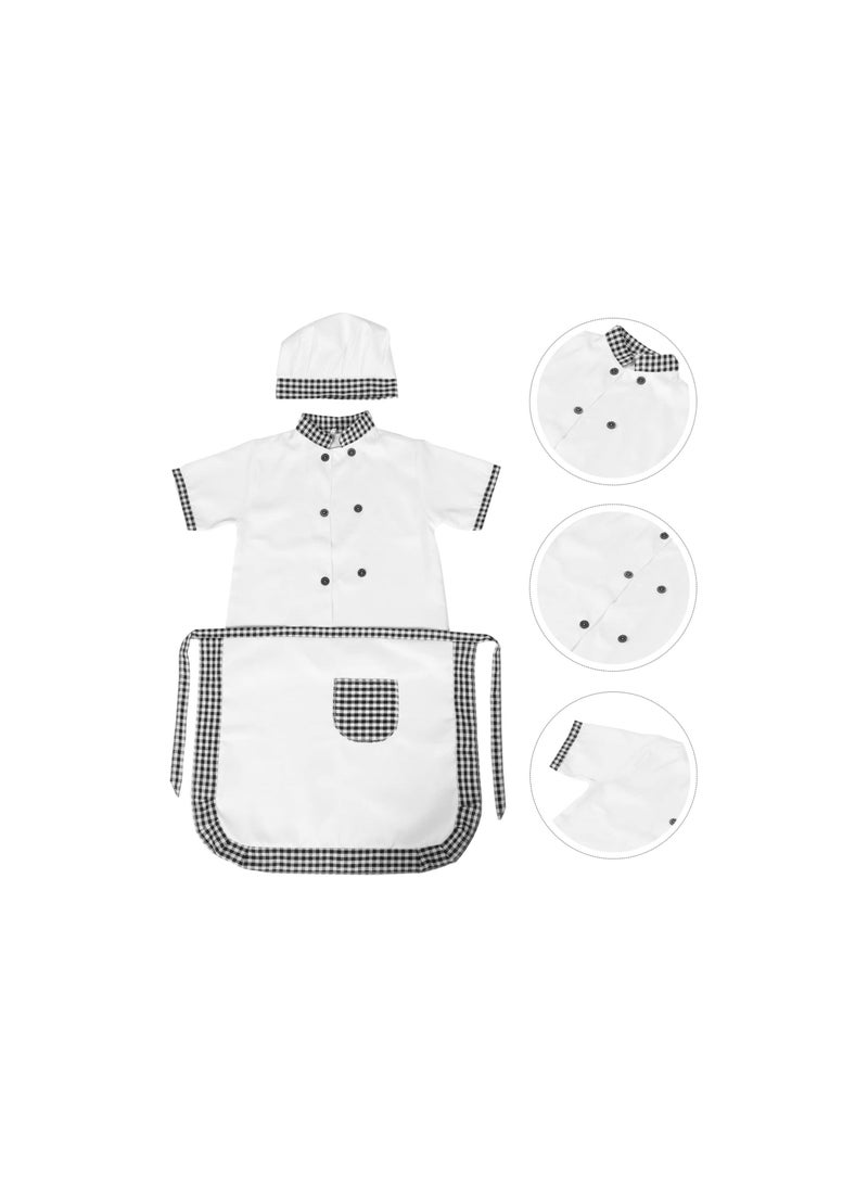 Kids Chef Costume, Boys Role Play Costume Chef Paly Jacket Pretend Play Chef Costume for Boys and Girls 130cm, Boys Girls Adjustable Kid Chef Costume Kitchen Cooking and Baking Wear  - Image 2